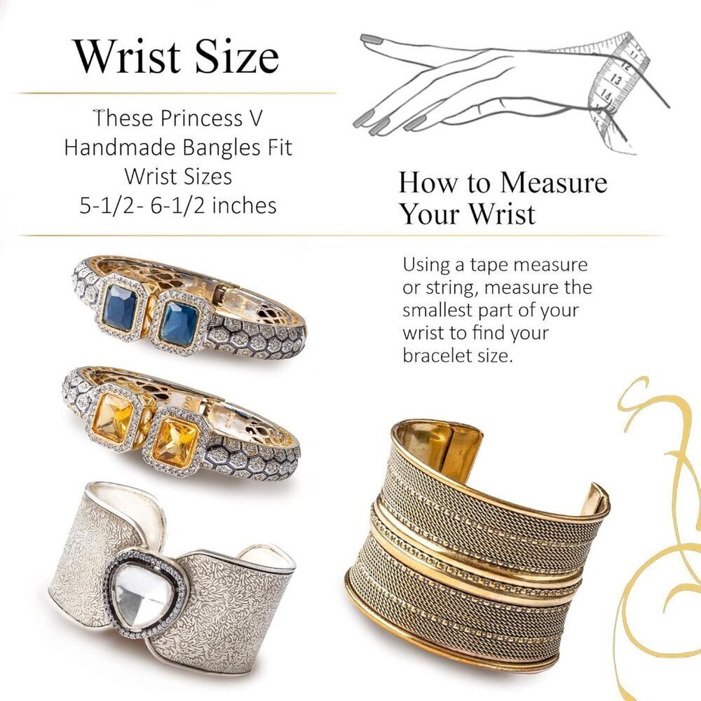 Women's Topaz 18k Gold Plated Cuff Intricate Hexagonal Design Stunning Bangle - Picture 3 of 9